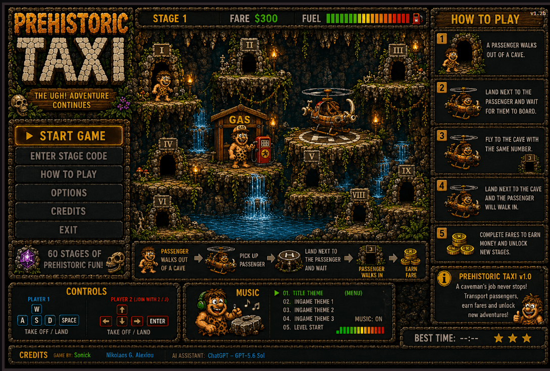 Prehistoric Taxi gameplay screenshot